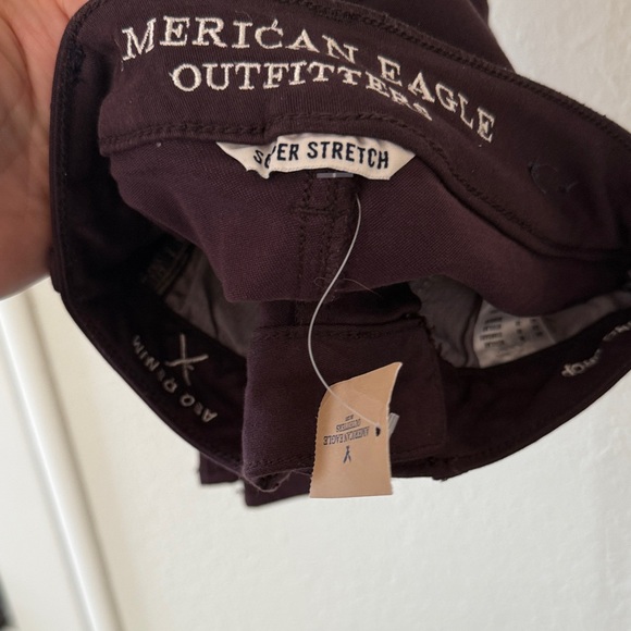 American Eagle dark plum super stretch skinny jeans NWT SIZE 00 Reg - Picture 3 of 11